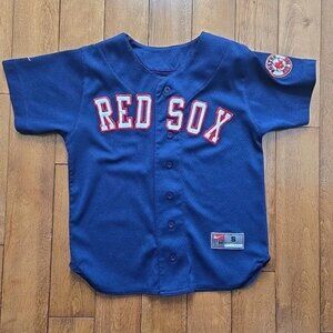 Boston Red Sox blue Baseball jersey size S (8-10)